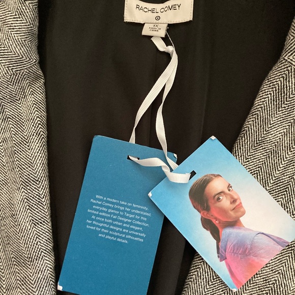 Rachel Comey Versatile Lined Chevron Oversized Tweed Blazer - Picture 8 of 11